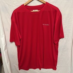🦋Columbia shirt red tomato color 🆕without tag🏷️